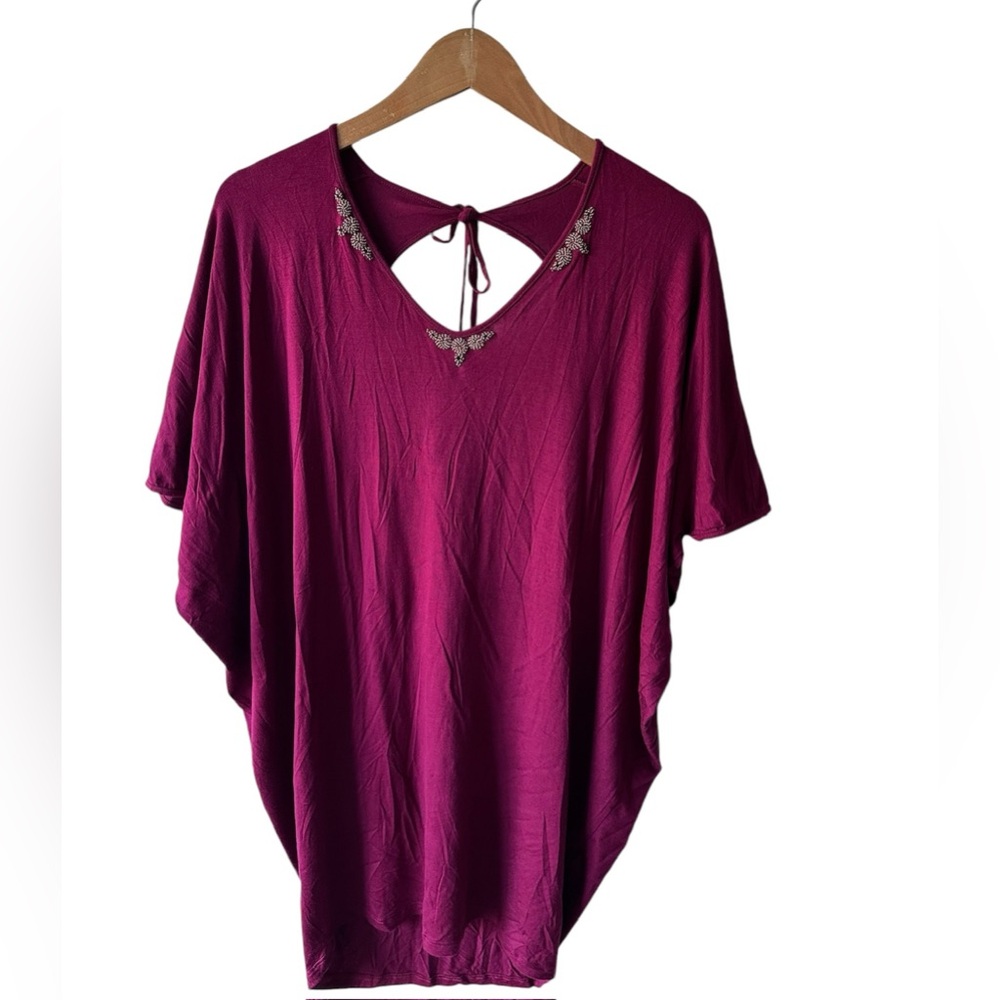 Pink Moroccan Touch Embellished Tunic Style Top
